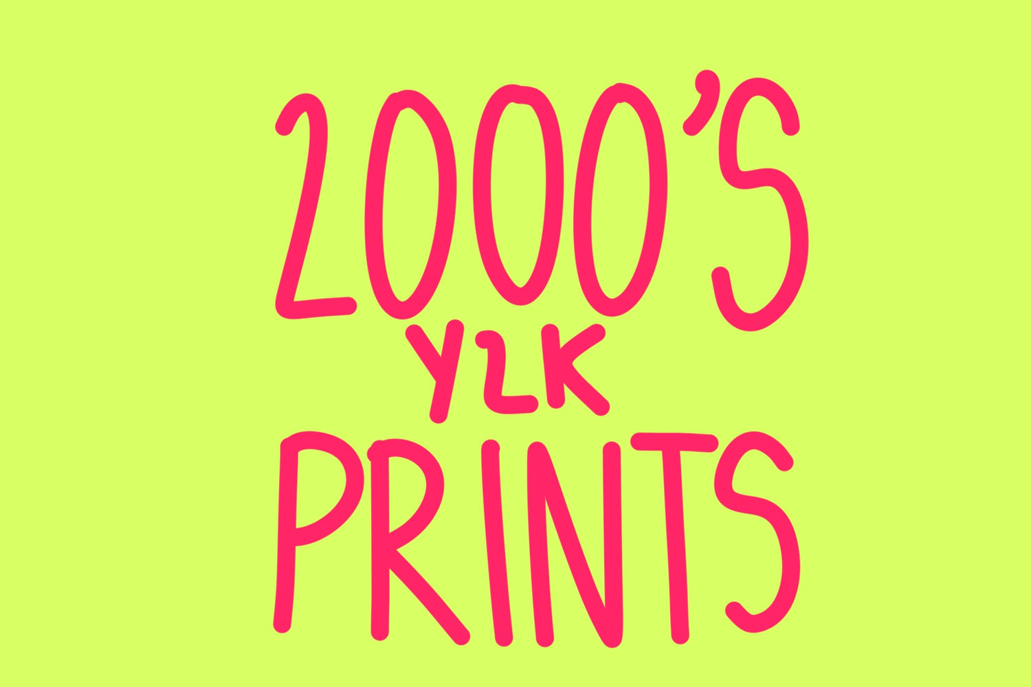 Y2K retro cartoon wall art prints printable digital download