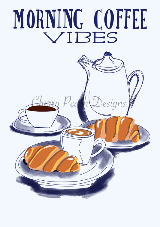 Morning Coffee printable wall art digital download print